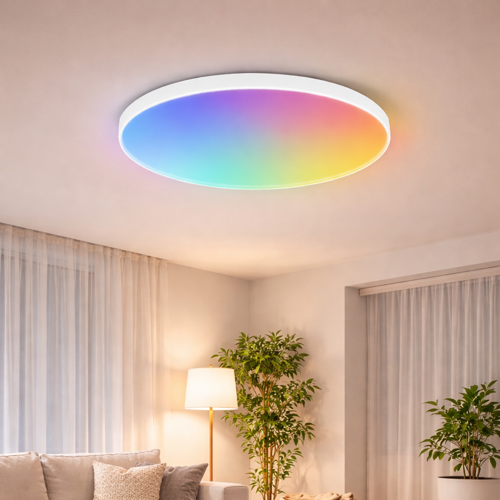 Stepless Dimming LED Ceiling Light Waterproof Remote Control 30W-50W Living Bedroom