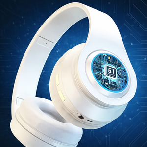 Wireless Gaming Headset Foldable Lightweight Headphones with Mic 3.5mm Audio