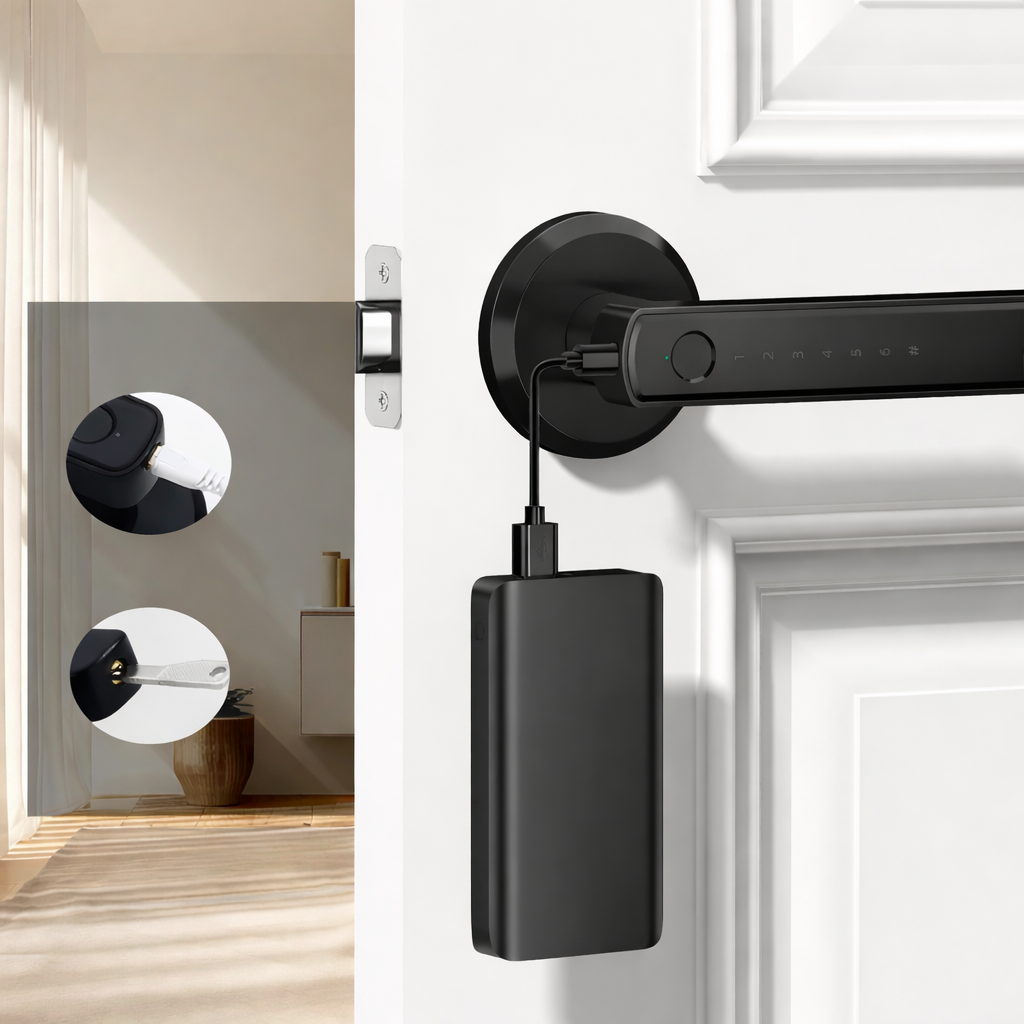 Fingerprint Smart Door Lock with App Control Touchscreen Keypad Passcode Unlock