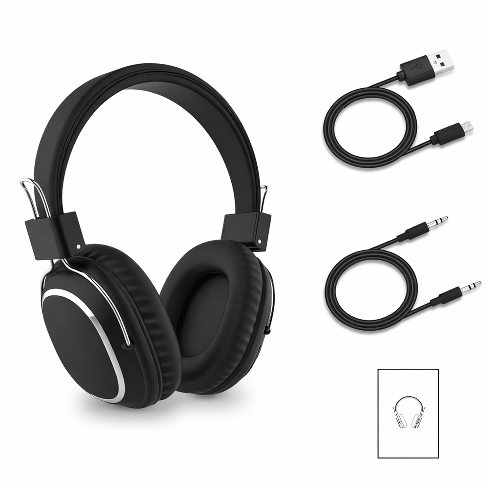 Foldable Wireless Bluetooth 5.3 Headphones with Mic Stereo Over Ear Wired Option