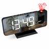 HD Projection Alarm Clock Large LED Display Digital Smart Radio Auto Dimming
