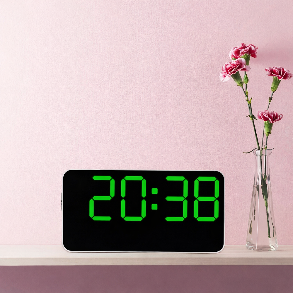 Giant Digital Wall Clock with Temperature Date Time Smart Home LED Display