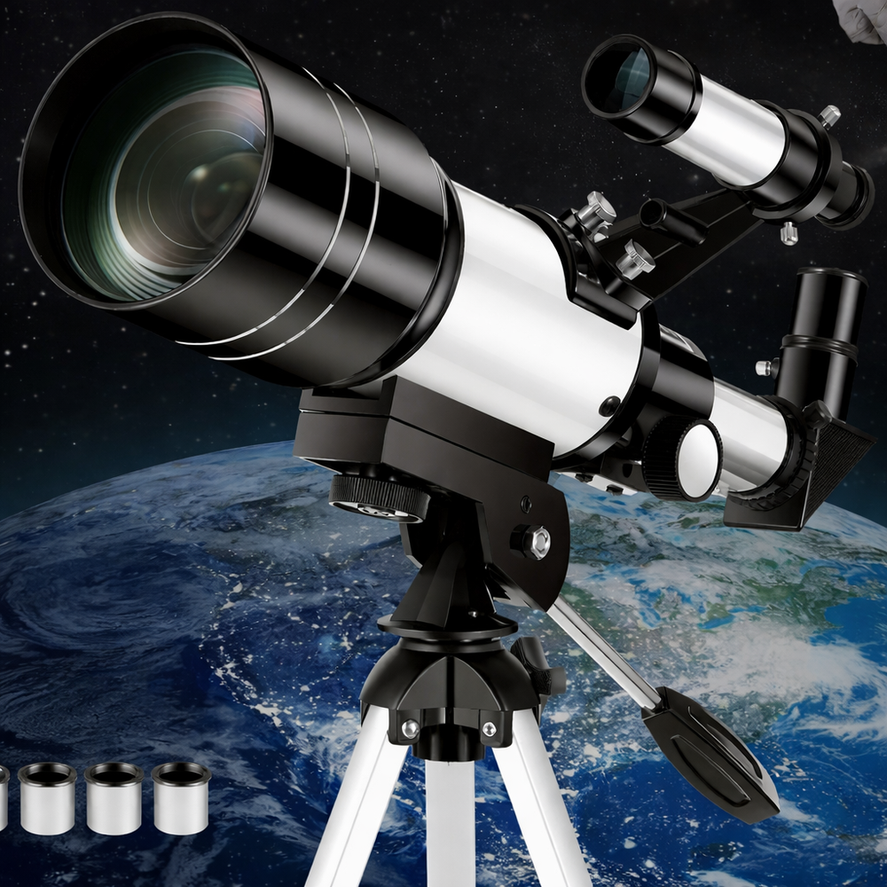 Professional Astronomical Telescope 150X HD Moon Viewing Refractor for Stargazing