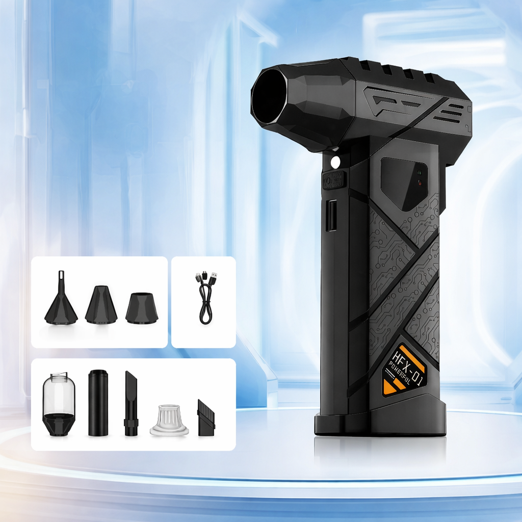 Wireless Air Blower – HFX-01 Turbo Compressed Duster with Strong Airflow & Power Bank