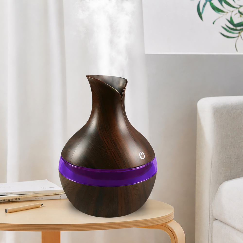 Aromatherapy Diffuser 300ml Cool Mist Humidifier 7-Color LED USB Rechargeable