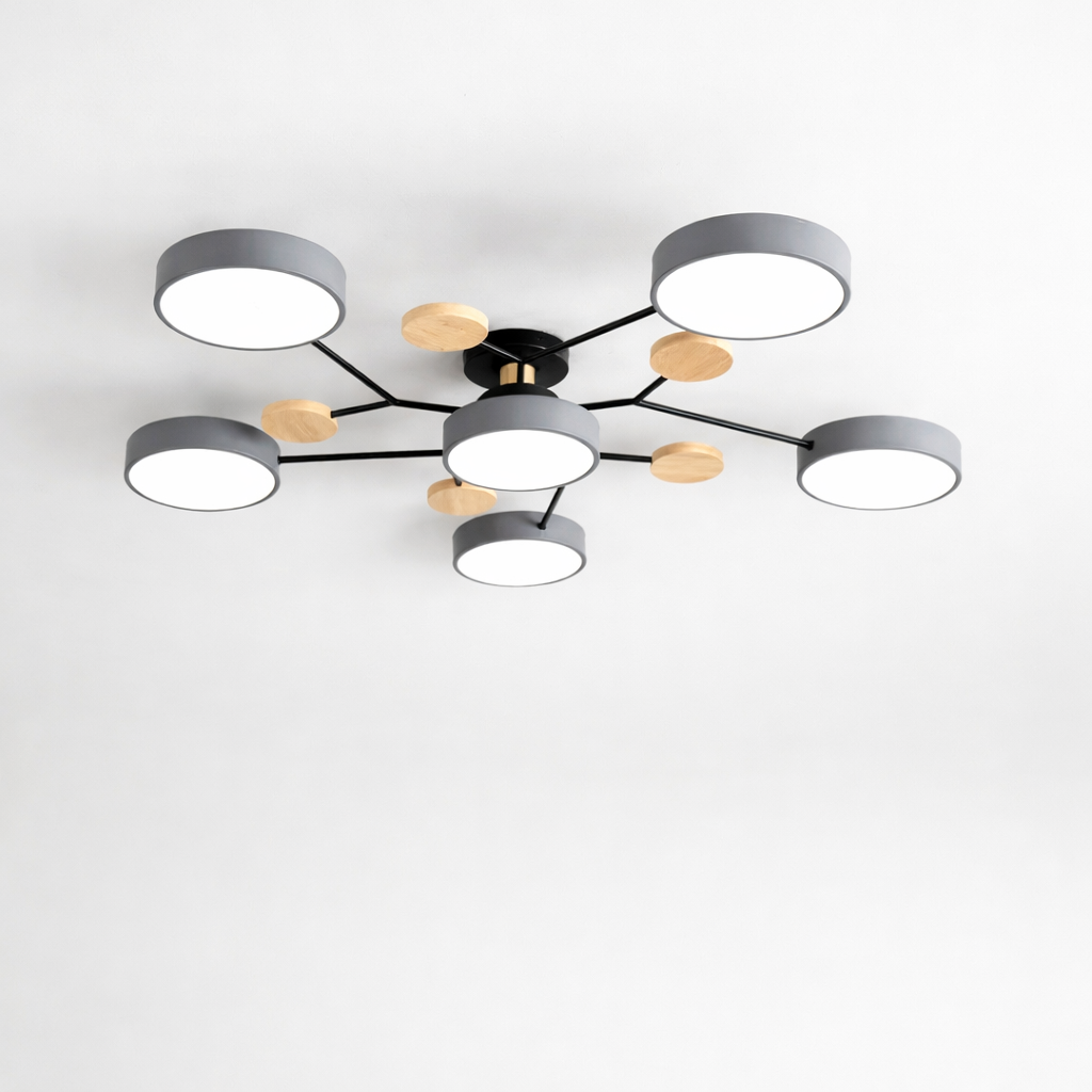 Modern LED Chandelier 3-Color Ceiling Pendant Light Nordic Lamp for Living Bedroom