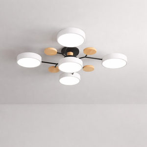 Modern LED Chandelier 3-Color Ceiling Pendant Light Nordic Lamp for Living Bedroom