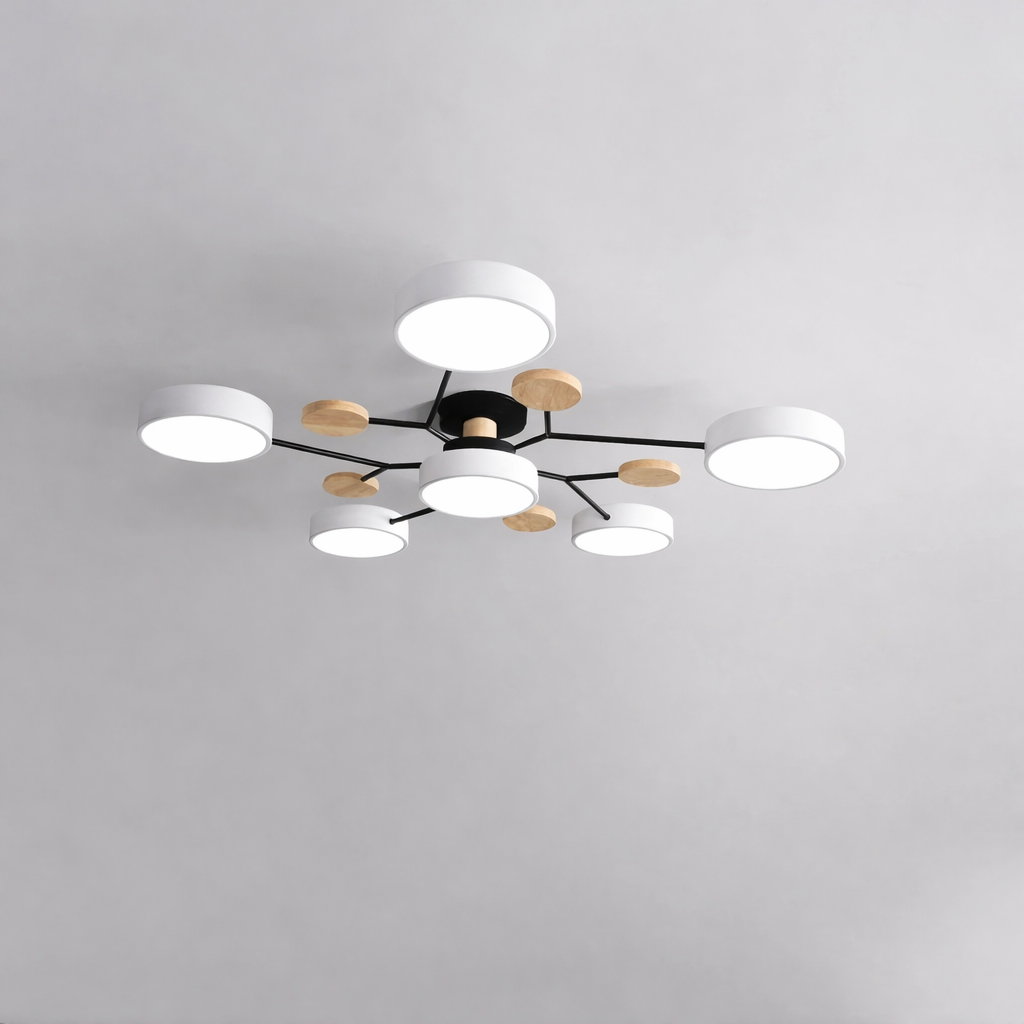Modern LED Chandelier 3-Color Ceiling Pendant Light Nordic Lamp for Living Bedroom
