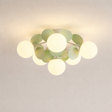 Nordic Green Molecule Glass Chandelier LED Pendant Light Bedroom Home Restaurant