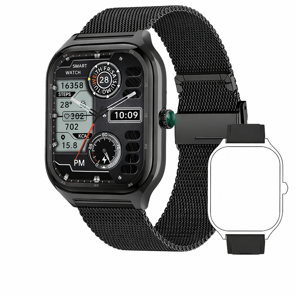 GPS Smart Watch for Men Women Fitness Heart Rate Monitor Bluetooth Call Tracker