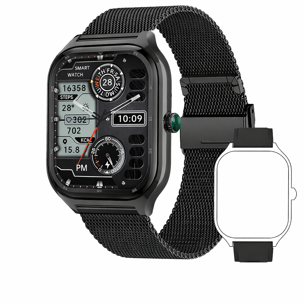 GPS Smart Watch for Men Women Fitness Heart Rate Monitor Bluetooth Call Tracker