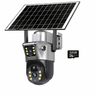 4G WiFi Solar Security Camera Dual Lens 8MP 4K PIR Night Vision Outdoor