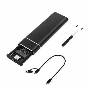 M.2 NVMe SATA SSD Enclosure USB 3.1 Type C Dual Protocol External Case