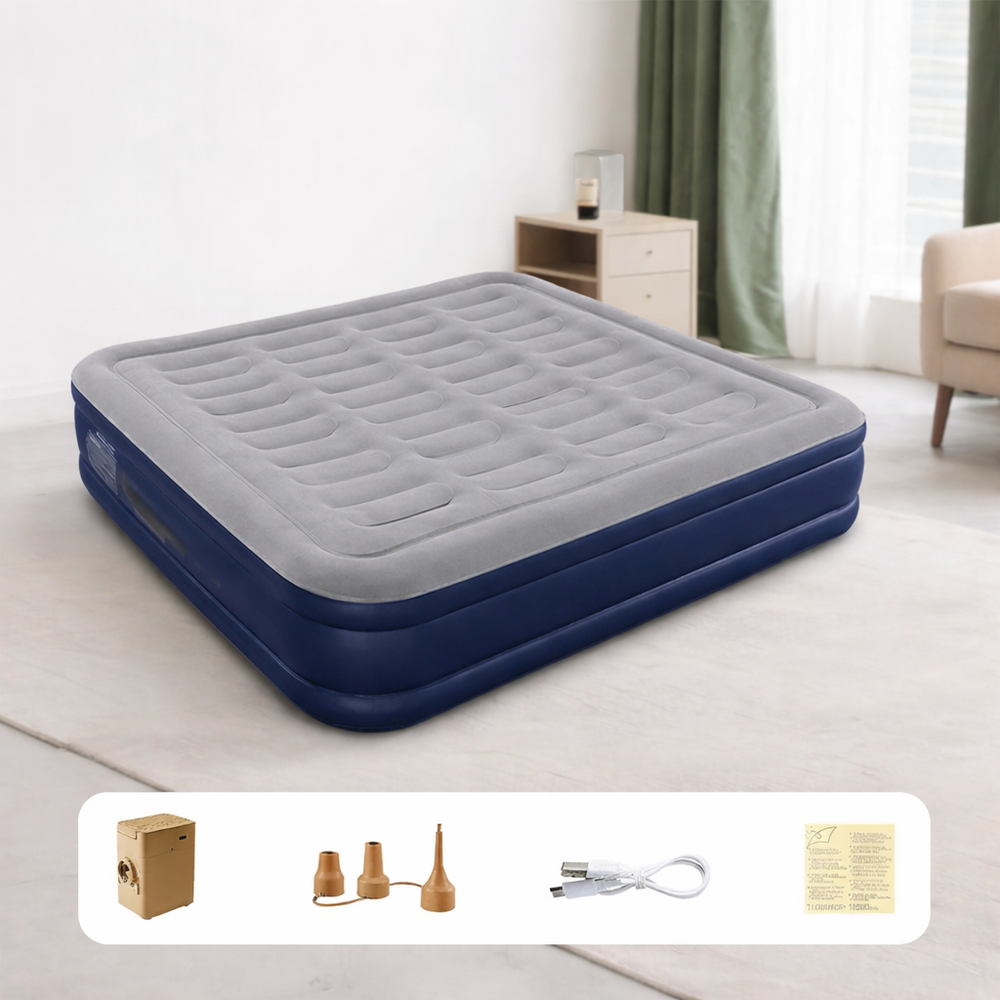 Automatic Inflatable Camping Mattress with Built-In Pump – Thickened PVC Sleep Pad