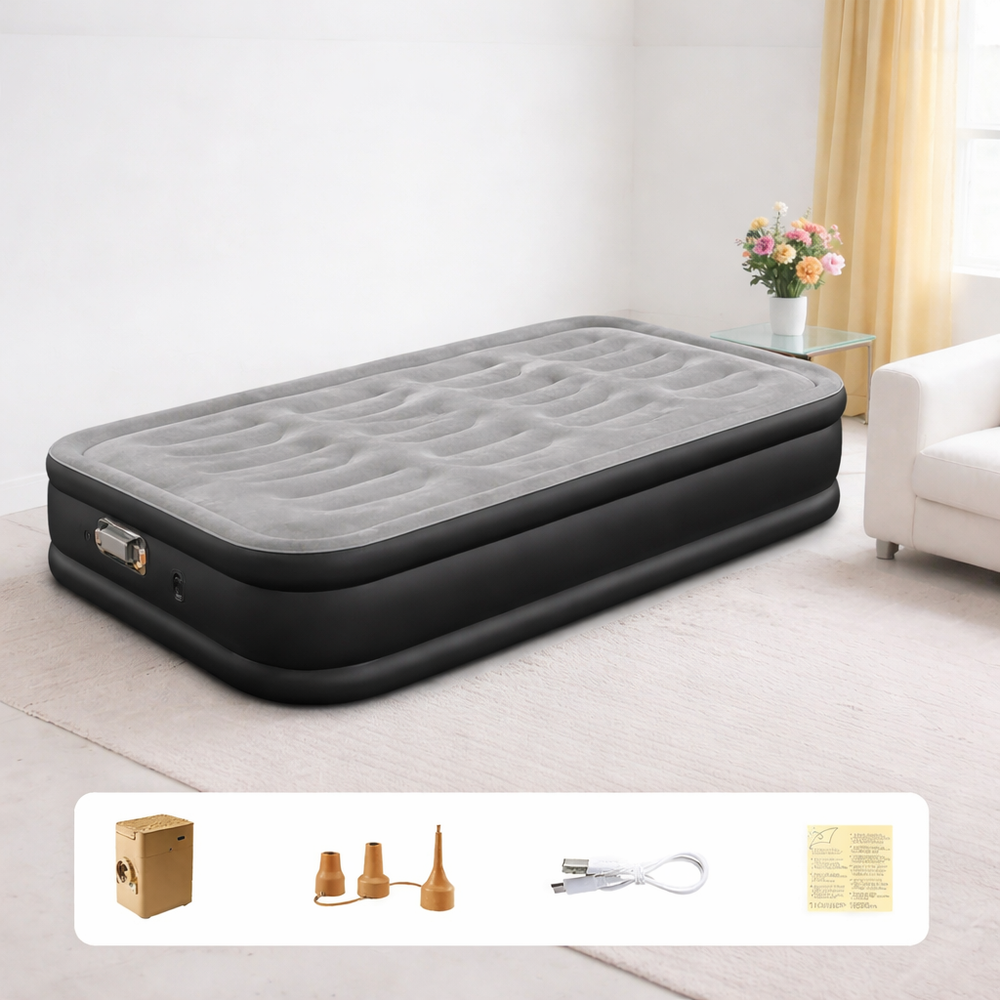 Automatic Inflatable Camping Mattress with Built-In Pump – Thickened PVC Sleep Pad