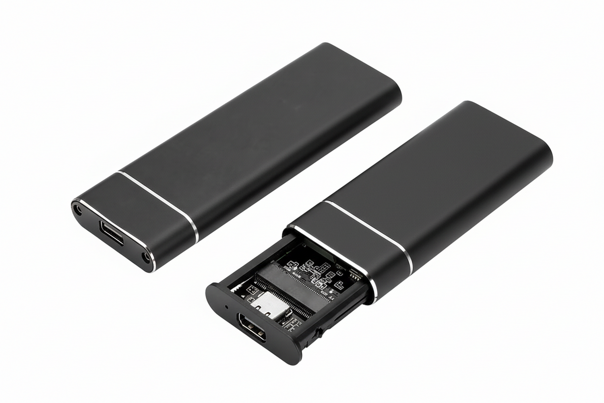 M.2 NVMe SATA SSD Enclosure USB 3.1 Type C Dual Protocol External Case