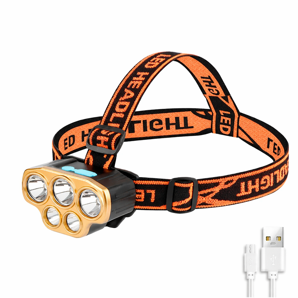 8 LED Rechargeable Headlamp Powerful Headlight for Camping Fishing Hiking