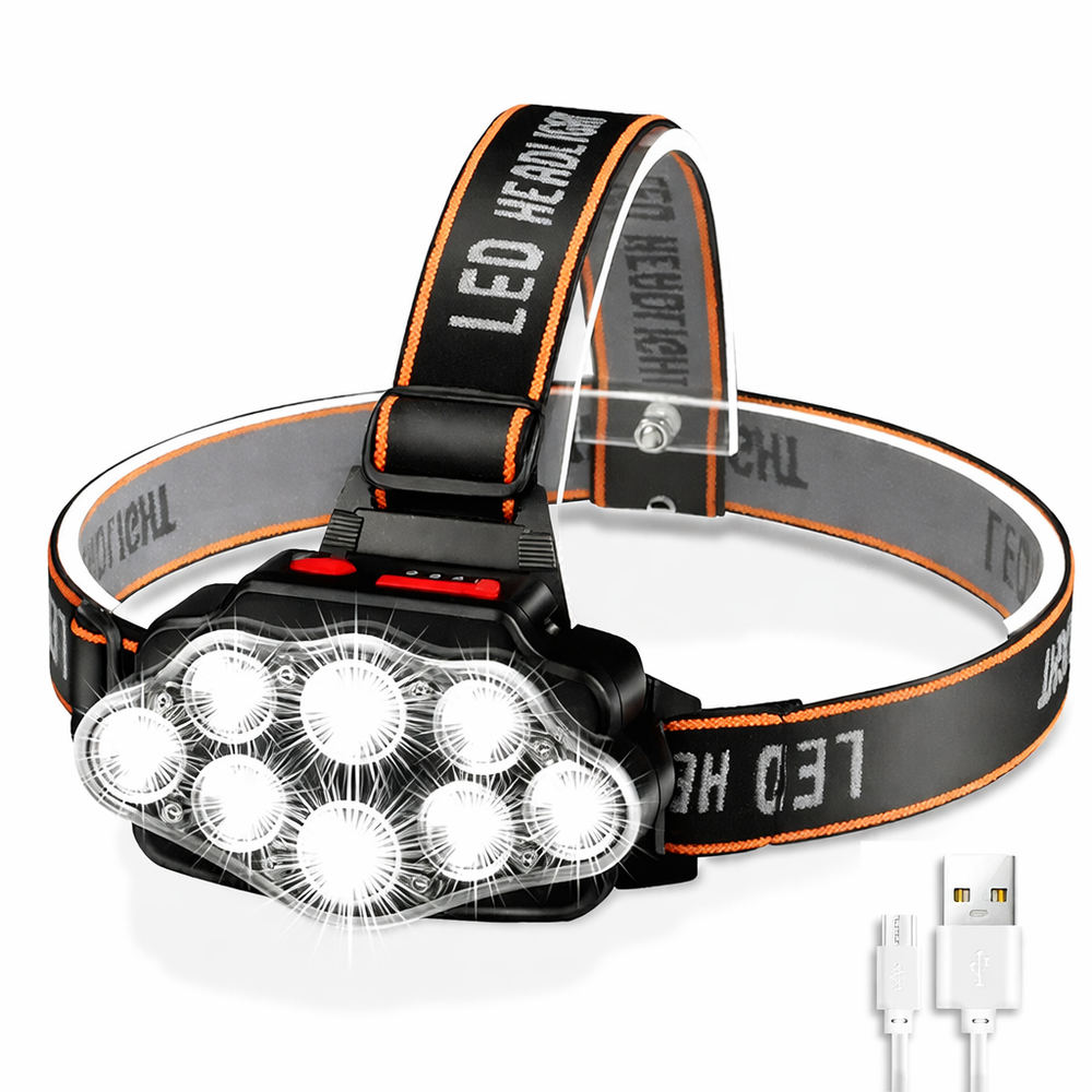8-LED-Rechargeable-Headlamp-Powerful-Headlight-for-Camping-Fishing-Hiking-Headlamps