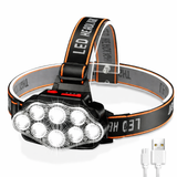 8 LED Rechargeable Headlamp Powerful Headlight for Camping Fishing Hiking