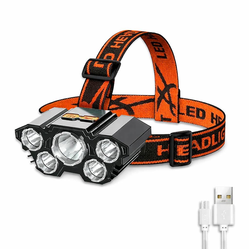 8 LED Rechargeable Headlamp Powerful Headlight for Camping Fishing Hiking