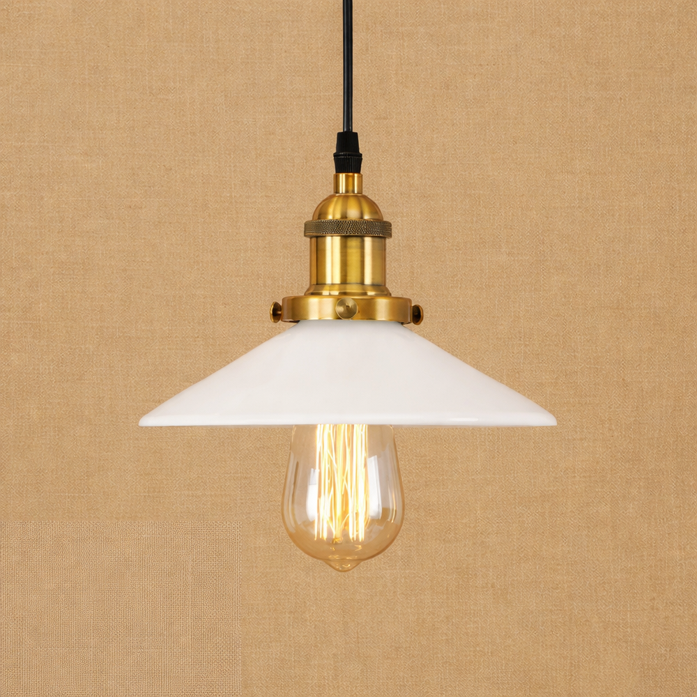 Industrial Glass Pendant Light Vintage Loft Hanging Lamp Metal Ceiling Fixture