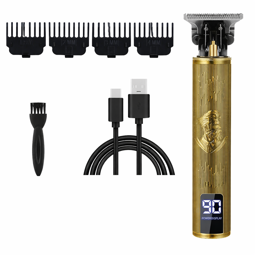 Professional Hair Clipper Beard Trimmer USB Rechargeable Barber Shaver