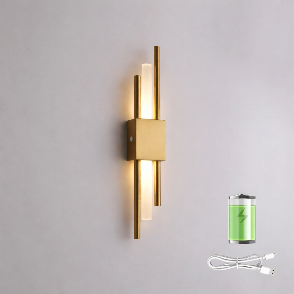 Nordic Rechargeable LED Wall Sconce Plug In Bedroom Bedside Living Room Light