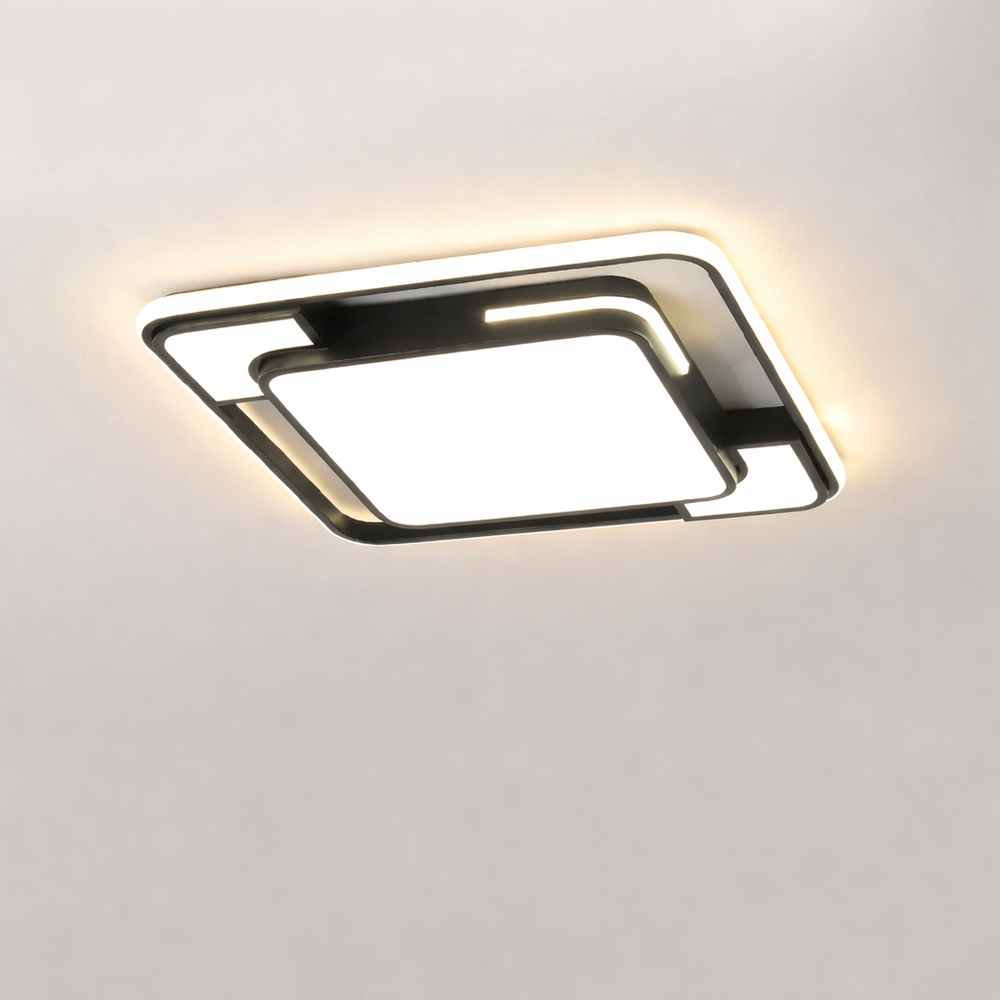 Remote Control LED Ceiling Light Square Modern Living Room Bedroom Dining Lamp