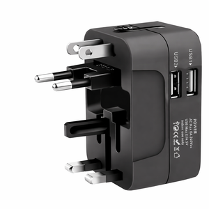 Universal AC Power Adapter EU US Plug Converter Dual USB Travel Charger