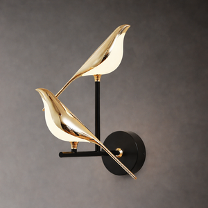 Nordic Golden Bird LED Wall Lamp Bedroom Bedside Living Room Bar Decorative Sconce