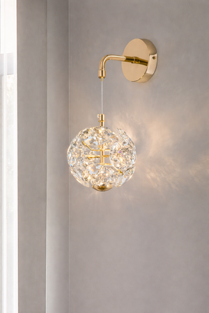 Modern K9 Crystal Bedside Wall Lamp Luxury Small Chandelier Ceiling Light Decor