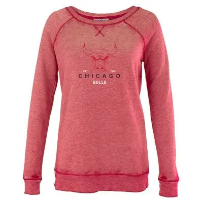 Chicago Bulls Women's Pullover Team Logo Sweatshirts Officially Licensed NBA