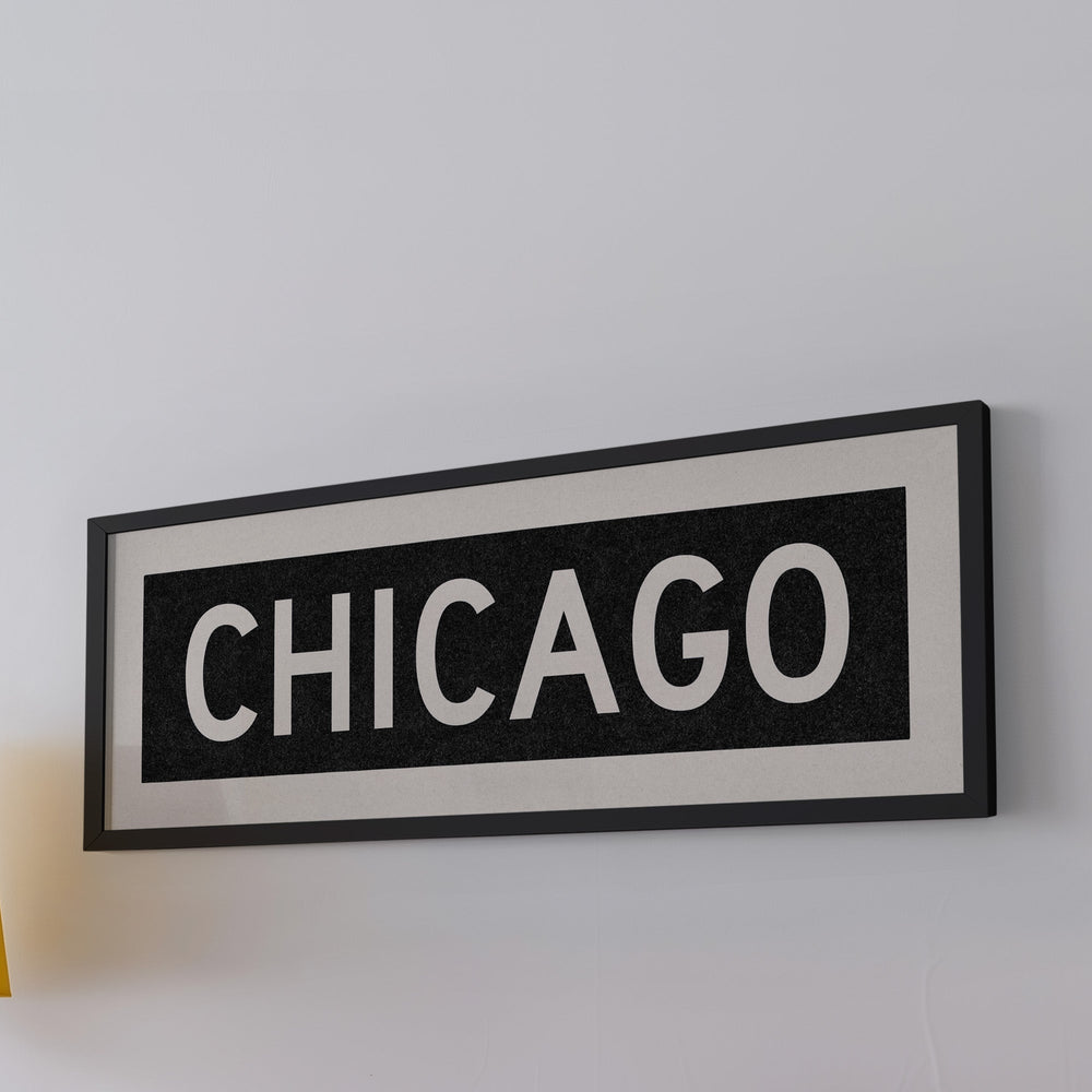 Framed Chicago Illinois Bus Scroll