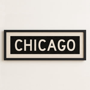Framed Chicago Illinois Bus Scroll
