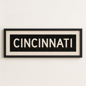 Framed Cincinnati Ohio Bus Scroll