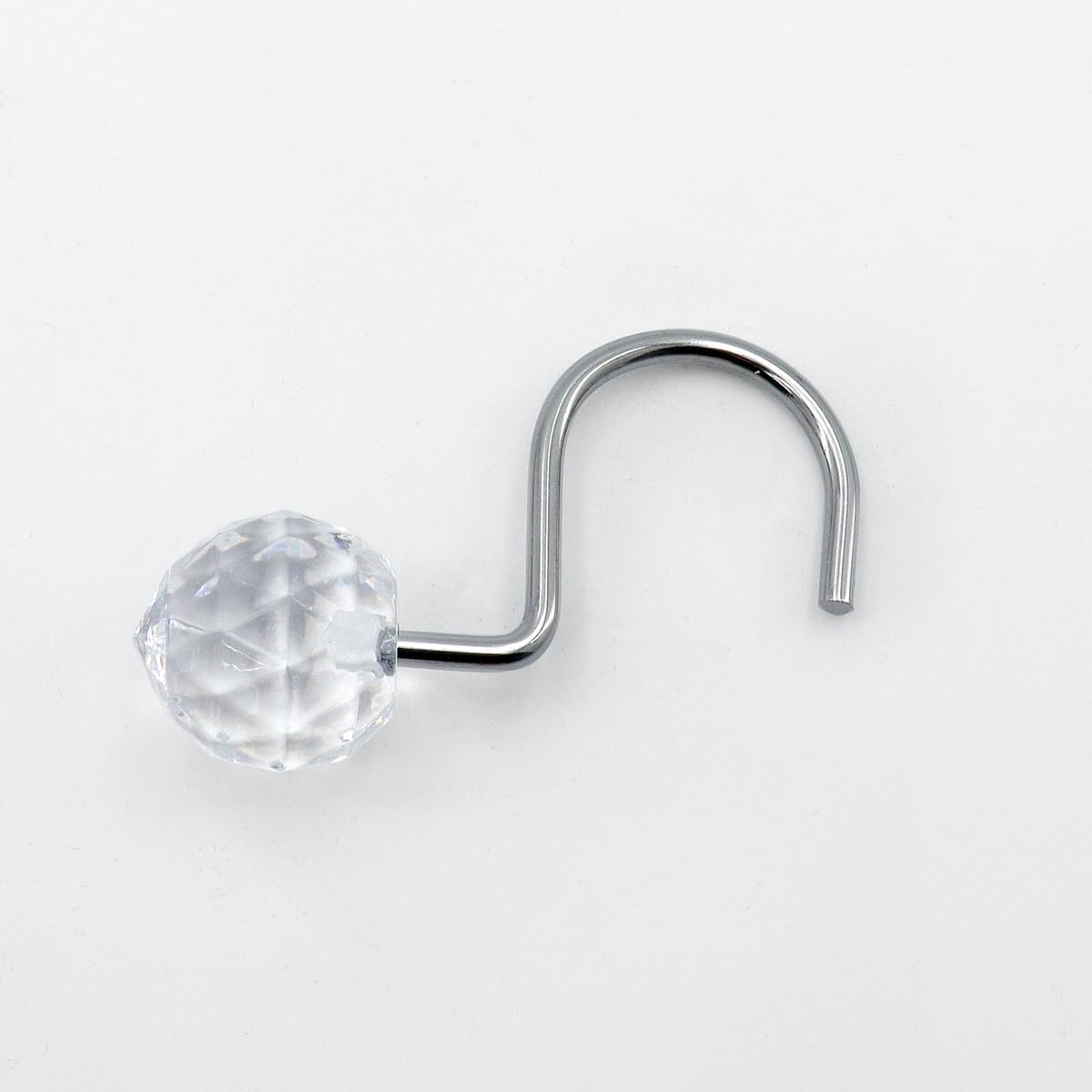Set of 12 Rust Resistant Shower Curtain Hooks - 6 Designs