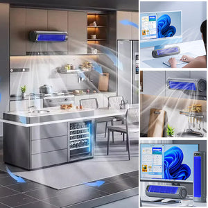 Portable Air Conditioner Fan Rechargeable Wall Mount Cooling Fan 2000mAh