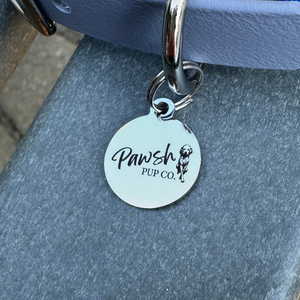 Coiled Charm Hand Braided Dog Collar in Royal Blue, Graphite, & White