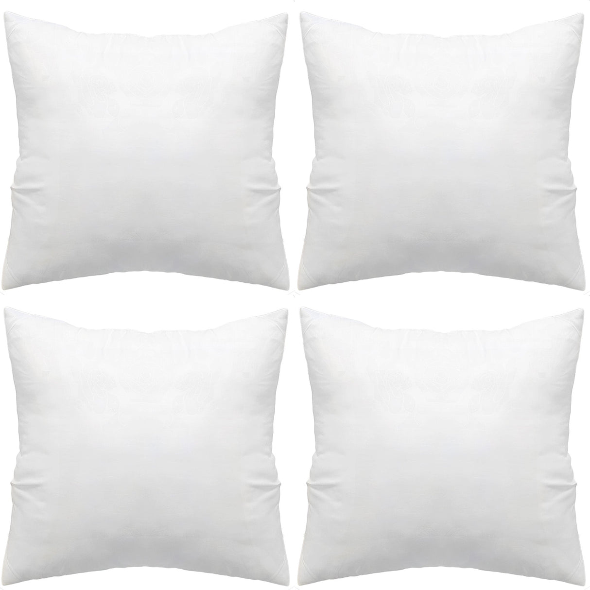 4pcs Throw Pillow Inserts, Square Cushion Inner Soft Fluffy Plump Stuffer Cushion Pillow Core White Pillow Inserts Christmas Decor Halloween Decor Bed Sofa Home Decor