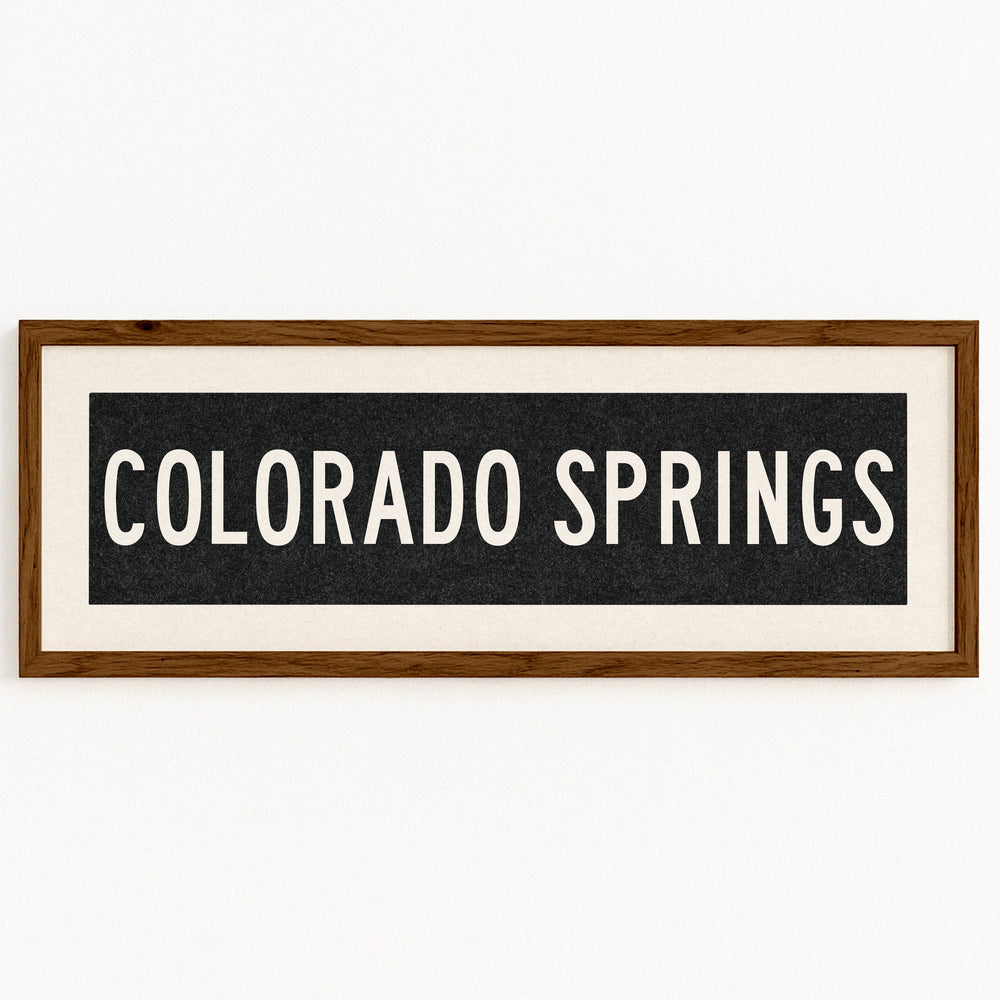Framed Colorado Springs Colorado Bus Scroll