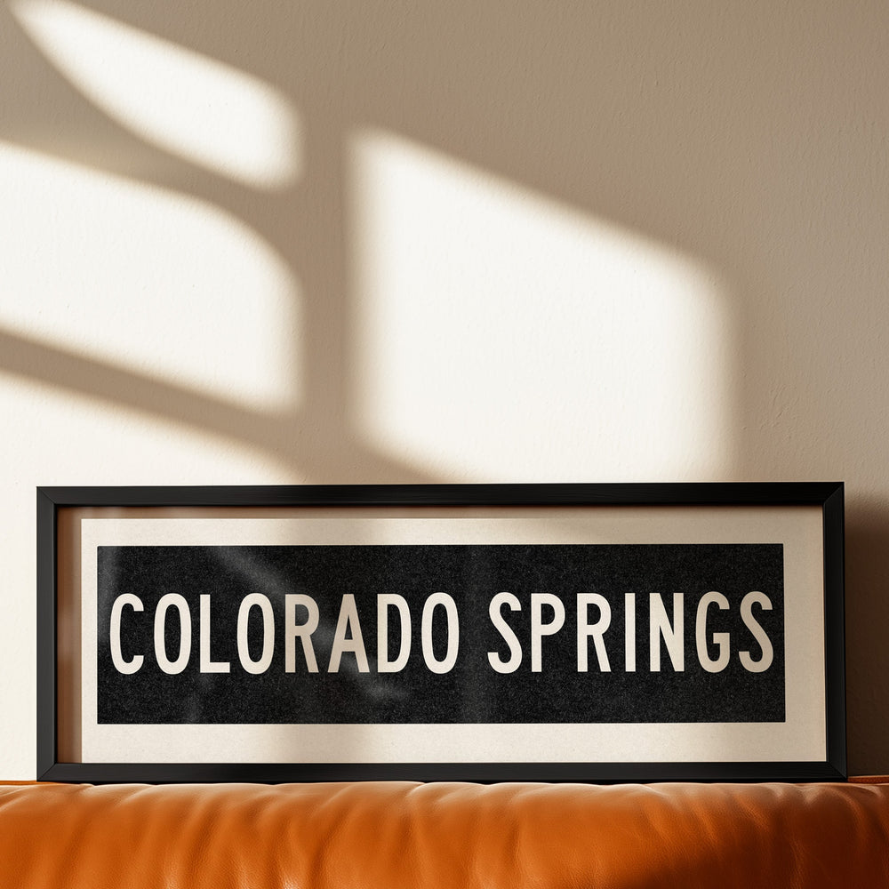 Framed Colorado Springs Colorado Bus Scroll