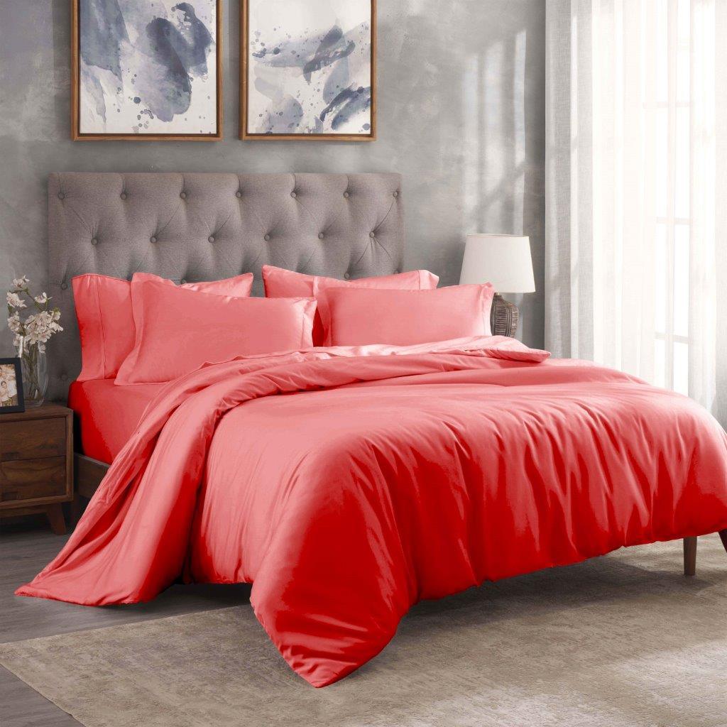 Egyptian Cotton 300 Thread Count Solid Luxury Duvet Cover Set - Egyptian Cotton Duvet Cover Set by Superior Brand