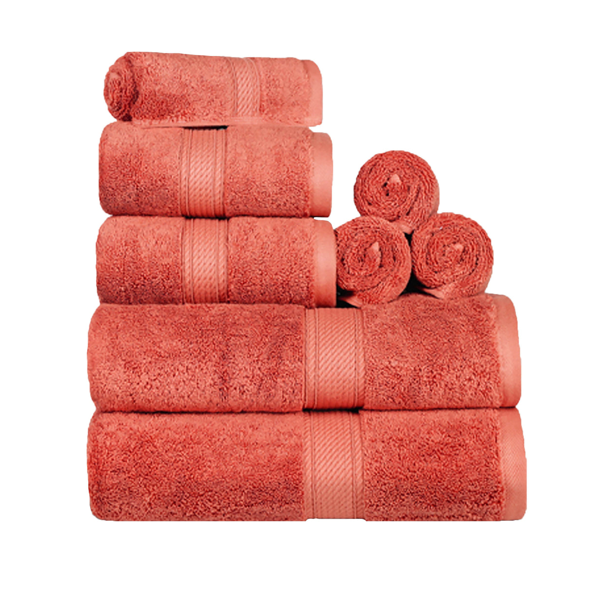 Madison Egyptian Cotton Plush Heavyweight 8 Piece Towel Set - Egyptian Cotton Towel Set by Superior Brand