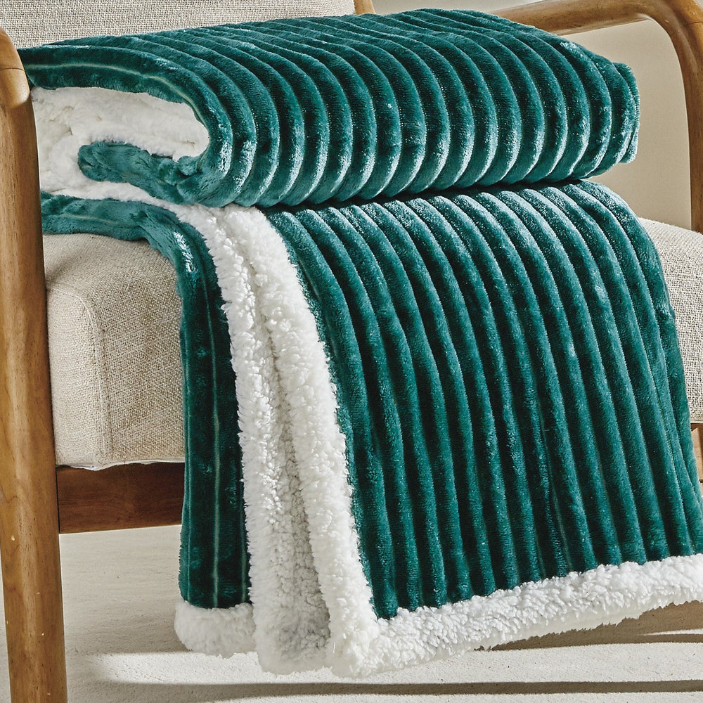 Decor&More Home Essentials Corduroy Sherpa Throw