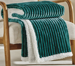Decor&More Home Essentials Corduroy Sherpa Throw