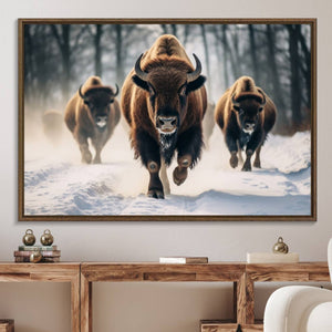 Cow Bighorn Wall Art Canvas Print – Longhorn Texas Large