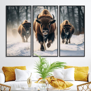 Cow Bighorn Wall Art Canvas Print – Longhorn Texas Large