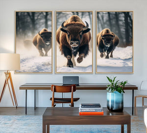 Cow Bighorn Wall Art Canvas Print – Longhorn Texas Large