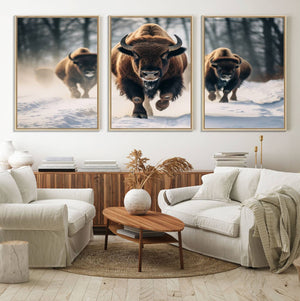 Cow Bighorn Wall Art Canvas Print – Longhorn Texas Large