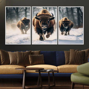 Cow Bighorn Wall Art Canvas Print – Longhorn Texas Large